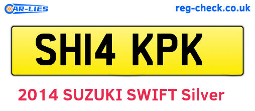 SH14KPK are the vehicle registration plates.