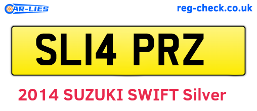 SL14PRZ are the vehicle registration plates.