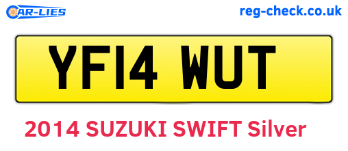 YF14WUT are the vehicle registration plates.