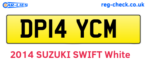 DP14YCM are the vehicle registration plates.
