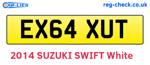 EX64XUT are the vehicle registration plates.