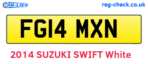 FG14MXN are the vehicle registration plates.