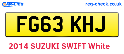 FG63KHJ are the vehicle registration plates.