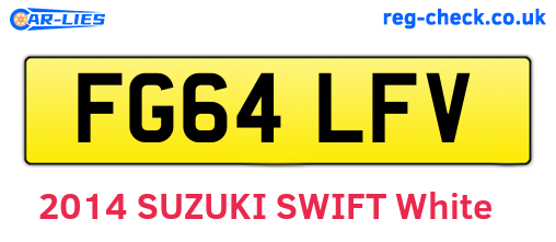 FG64LFV are the vehicle registration plates.