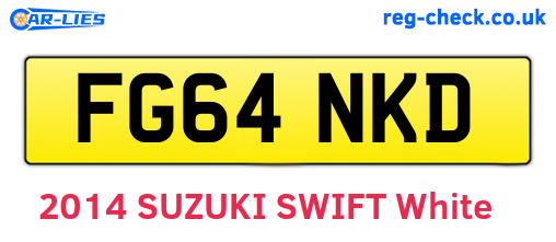 FG64NKD are the vehicle registration plates.