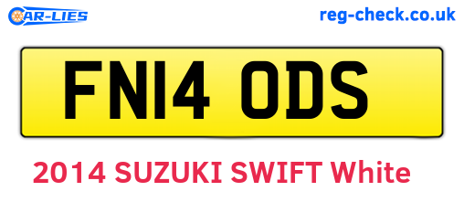 FN14ODS are the vehicle registration plates.