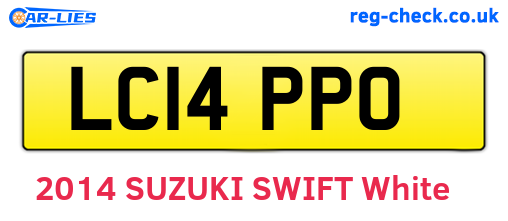 LC14PPO are the vehicle registration plates.