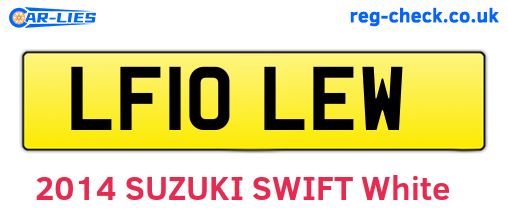 LF10LEW are the vehicle registration plates.