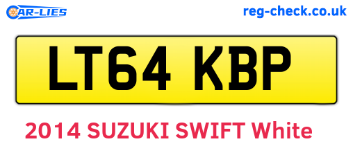 LT64KBP are the vehicle registration plates.