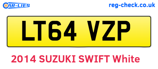 LT64VZP are the vehicle registration plates.