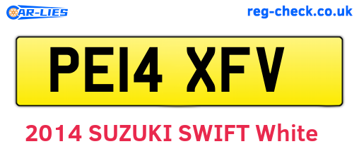 PE14XFV are the vehicle registration plates.