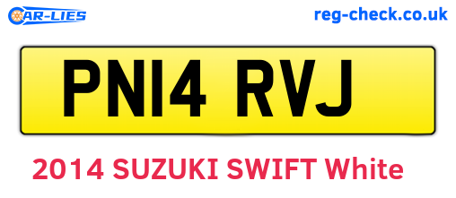 PN14RVJ are the vehicle registration plates.