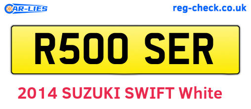 R500SER are the vehicle registration plates.