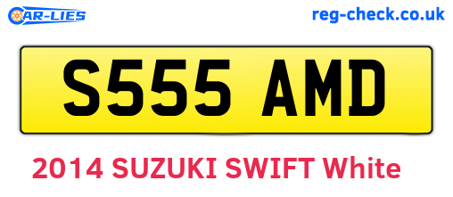 S555AMD are the vehicle registration plates.
