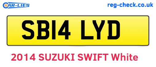 SB14LYD are the vehicle registration plates.