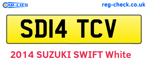 SD14TCV are the vehicle registration plates.