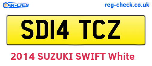 SD14TCZ are the vehicle registration plates.