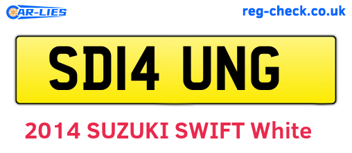 SD14UNG are the vehicle registration plates.