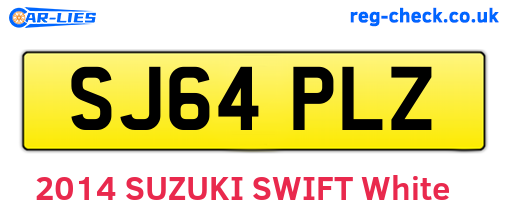 SJ64PLZ are the vehicle registration plates.