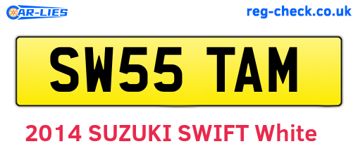 SW55TAM are the vehicle registration plates.