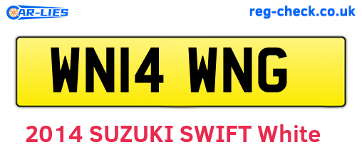 WN14WNG are the vehicle registration plates.