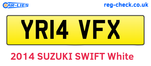 YR14VFX are the vehicle registration plates.