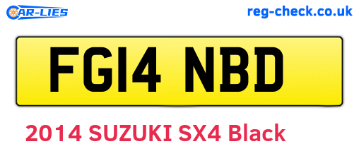 FG14NBD are the vehicle registration plates.