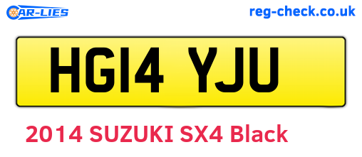 HG14YJU are the vehicle registration plates.