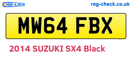 MW64FBX are the vehicle registration plates.