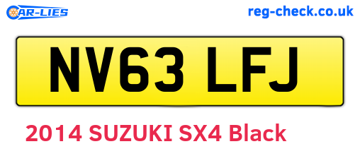 NV63LFJ are the vehicle registration plates.