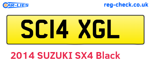 SC14XGL are the vehicle registration plates.