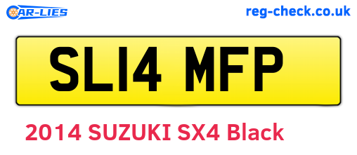 SL14MFP are the vehicle registration plates.