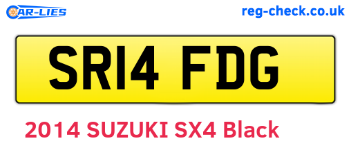 SR14FDG are the vehicle registration plates.