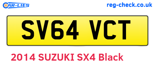 SV64VCT are the vehicle registration plates.
