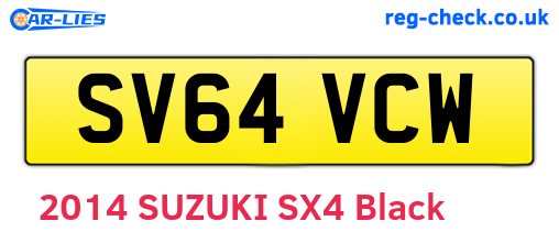 SV64VCW are the vehicle registration plates.