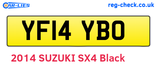YF14YBO are the vehicle registration plates.