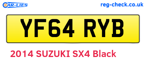 YF64RYB are the vehicle registration plates.