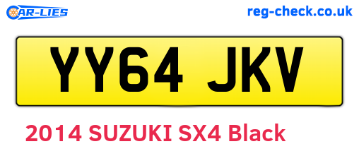 YY64JKV are the vehicle registration plates.