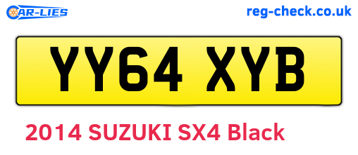 YY64XYB are the vehicle registration plates.