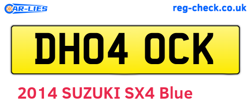 DH04OCK are the vehicle registration plates.