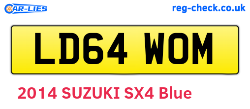 LD64WOM are the vehicle registration plates.
