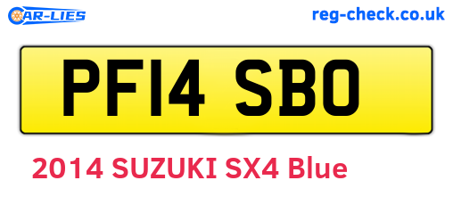 PF14SBO are the vehicle registration plates.