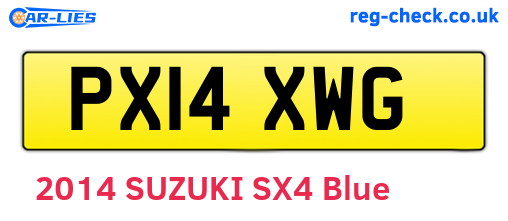 PX14XWG are the vehicle registration plates.