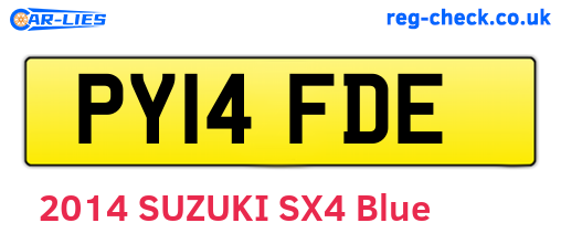 PY14FDE are the vehicle registration plates.