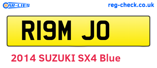 R19MJO are the vehicle registration plates.