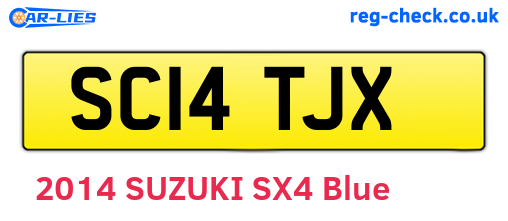 SC14TJX are the vehicle registration plates.