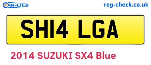 SH14LGA are the vehicle registration plates.