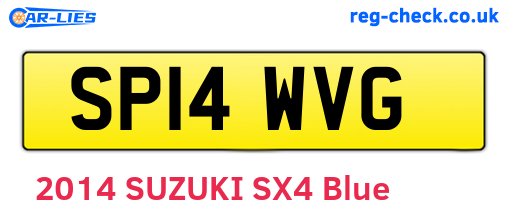 SP14WVG are the vehicle registration plates.