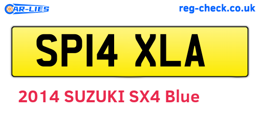 SP14XLA are the vehicle registration plates.