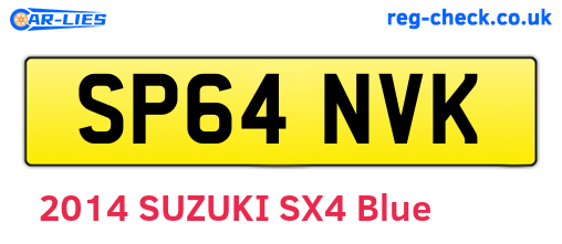 SP64NVK are the vehicle registration plates.